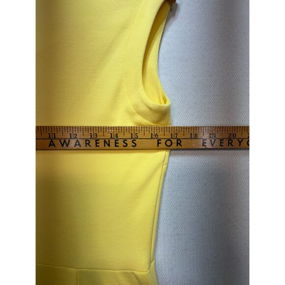 Banana Republic Women's Cowl Neck Bodycon Dress Stretch Size 4 Butter Yellow - Picture 11 of 11